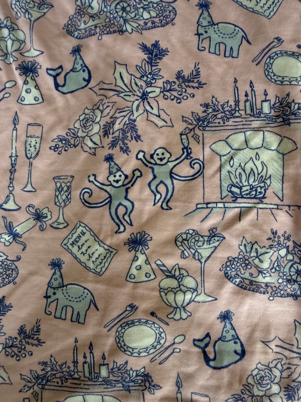 Roller Rabbit PARTY TOILE polo pajamas- size small - Picture 5 of 5